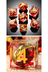 Dice Habit Sharp Edge Dice Set (7pcs) (Rings) [Red]