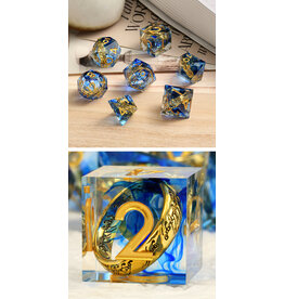 Dice Habit Sharp Edge Dice Set (7pcs) (Rings) [Blue]