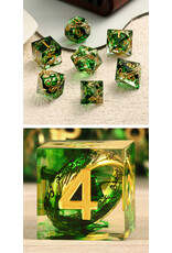 Dice Habit Sharp Edge Dice Set (7pcs) (Rings) [Green]