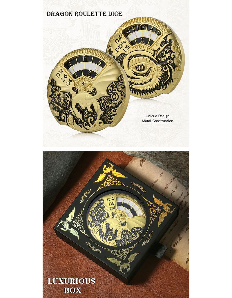 Dice Habit Spinner Dice [Black & Gold]