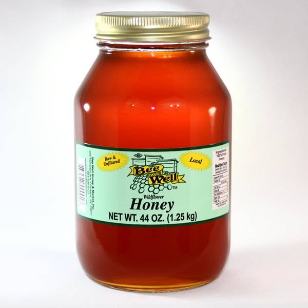 HONEY☆ Wildflower Honey 44oz Strained - Bee Well Honey