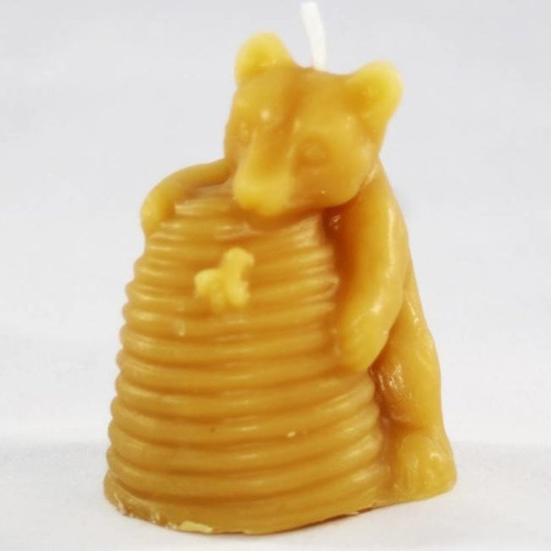 Bee Well Bear with Skep Beeswax Candle