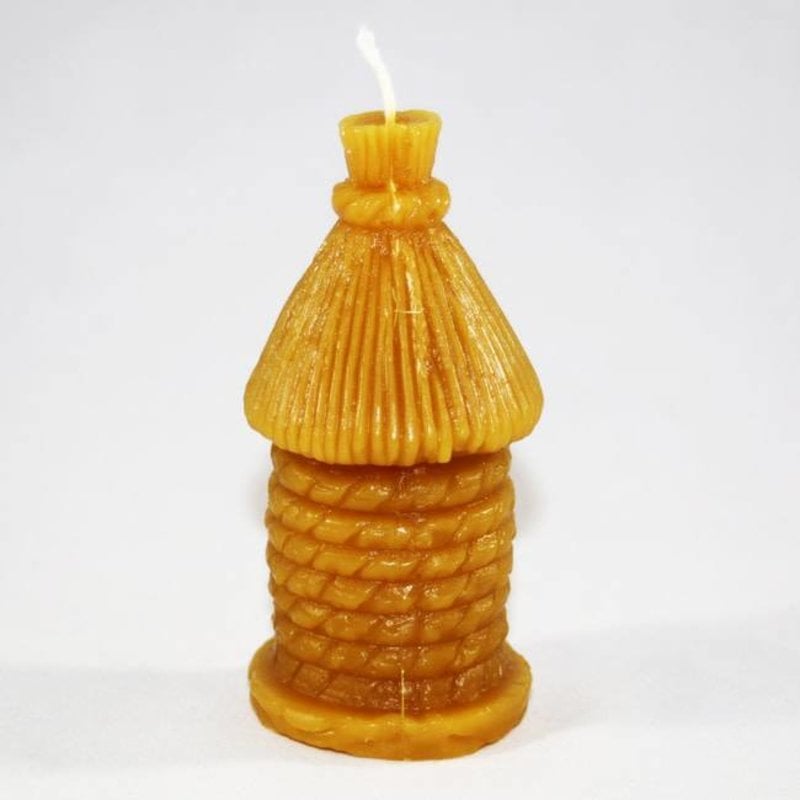 Bee Well Old Skep Beeswax  3 1/4" Candle