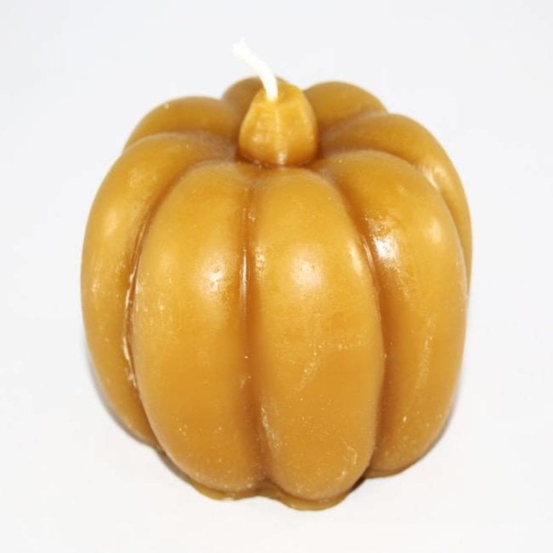 Bee Well Pumpkin Beeswax  3 1/2" Candle