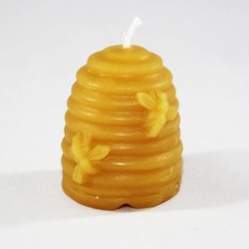 Bee Well Beehive Skep Beeswax  1 1/2" Candle