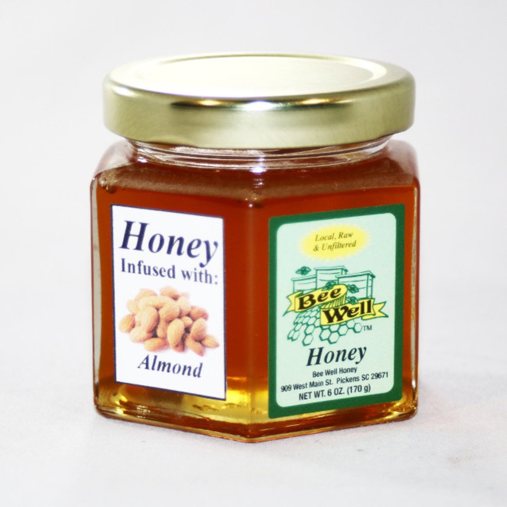 Bee Well Honey Infused Honey Almond 6oz