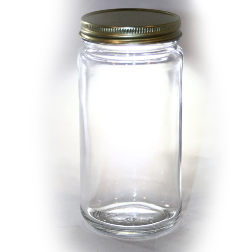 16oz Glass Jar w/Lids 12ct