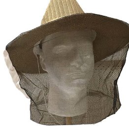 Veil Straw Hat & Veil/Cowboy