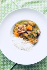 Curry vert thaï au poulet et à la courge