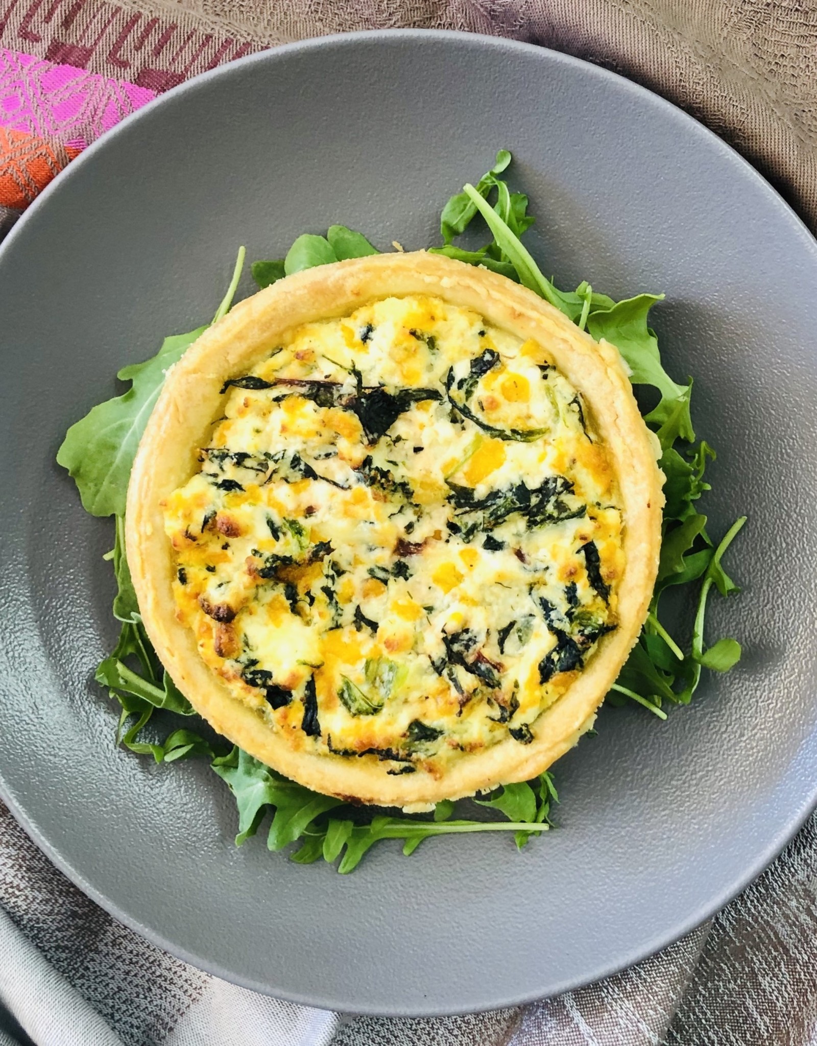 Tarte ouverte aux ricotta et épinards