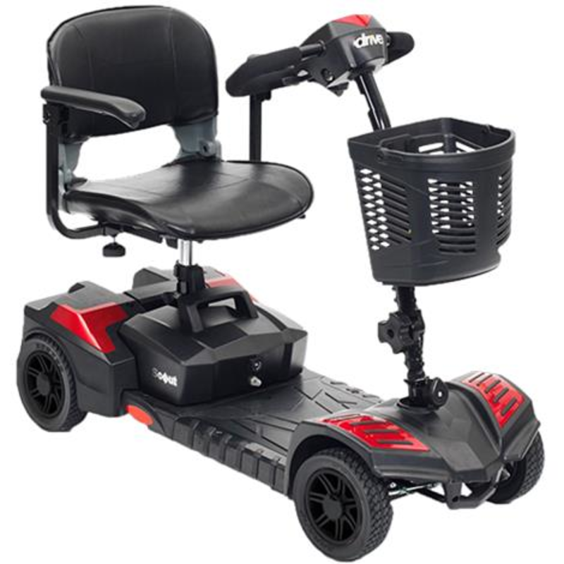 Drive Medical Drive Scout Compact Travel Power Scooter, 4 Wheel