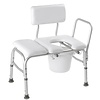 Carex Deluxe Padded Transfer Bench With Commode Opening