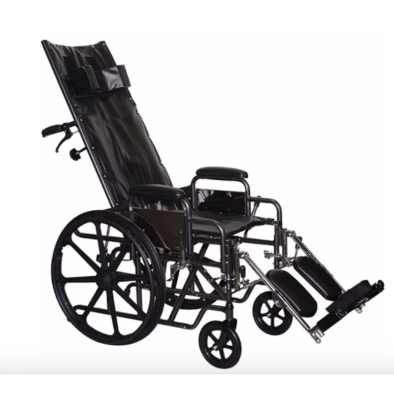 Refurbished Reclining Manual Wheelchair with Elevating Foot Rests