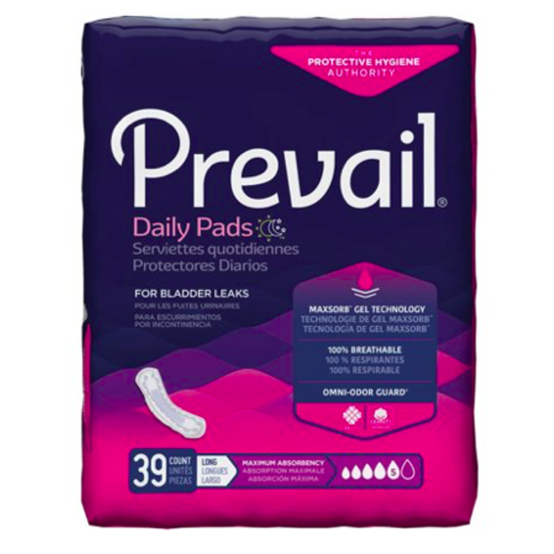 Prevail Daily Pads Maximum Absorbency - 39 Count