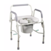 Refurbished Deluxe Commode with Padded Seat - Fixed Arms