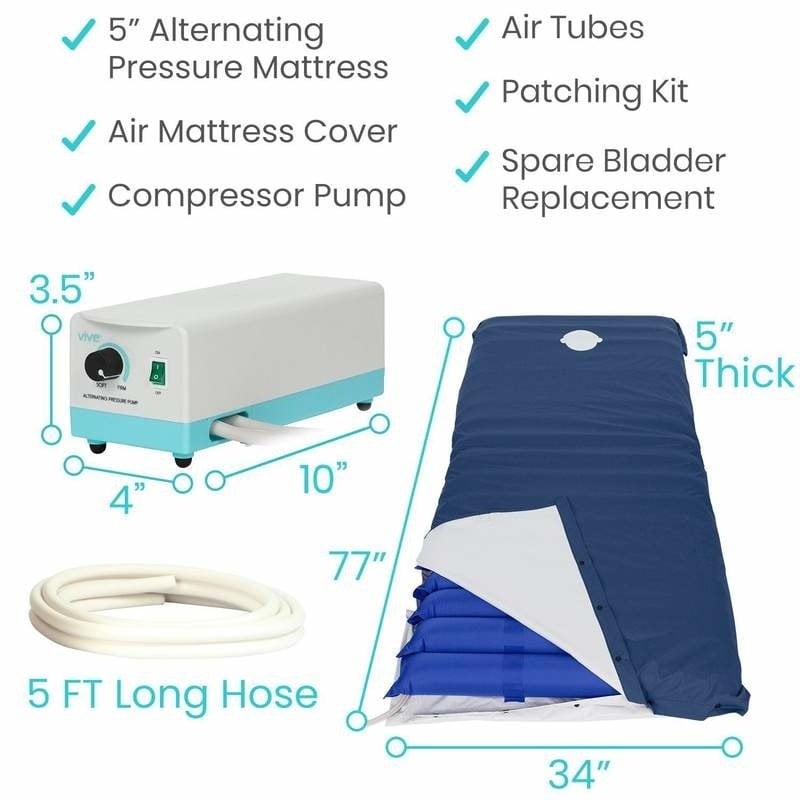 VIVE 5" Alternating Pressure Pad Mattress Topper