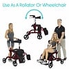 Vive Hybrid Wheelchair Rollator Combo