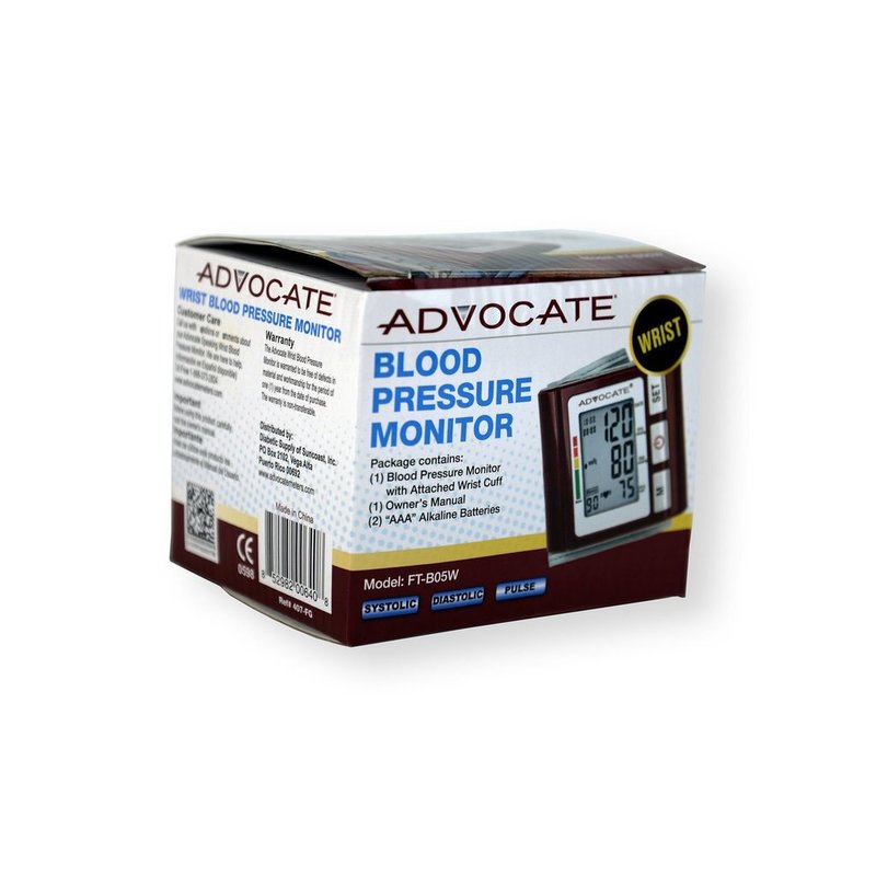 Pharma Advocate® Wrist Blood Pressure Monitor, Model FT-B05W