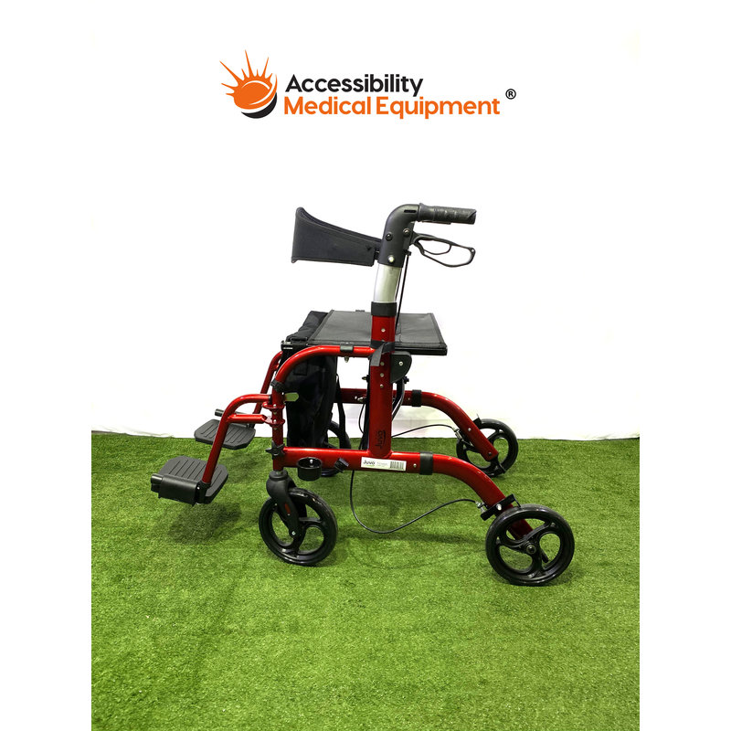 Refurbished Euro Style Transport Wheelchair Rollator Combination