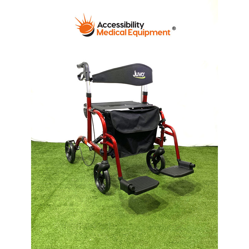 Refurbished Euro Style Transport Wheelchair Rollator Combination
