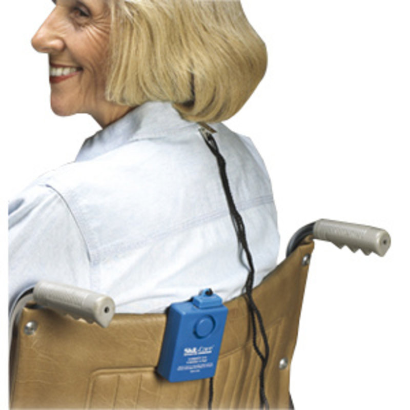 Skil-Care Wheel Chair Economy Alarm with Spring-Loaded Clip Blue, Multi-Directional Magnetic Pull-Switch