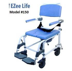 Ezee Life HealthLine Shower Chair Commode 15" (Non-Tilt)