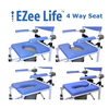 Ezee Life HealthLine Shower Chair Commode  18" w/ Four Way Seating (Non-Tilt)