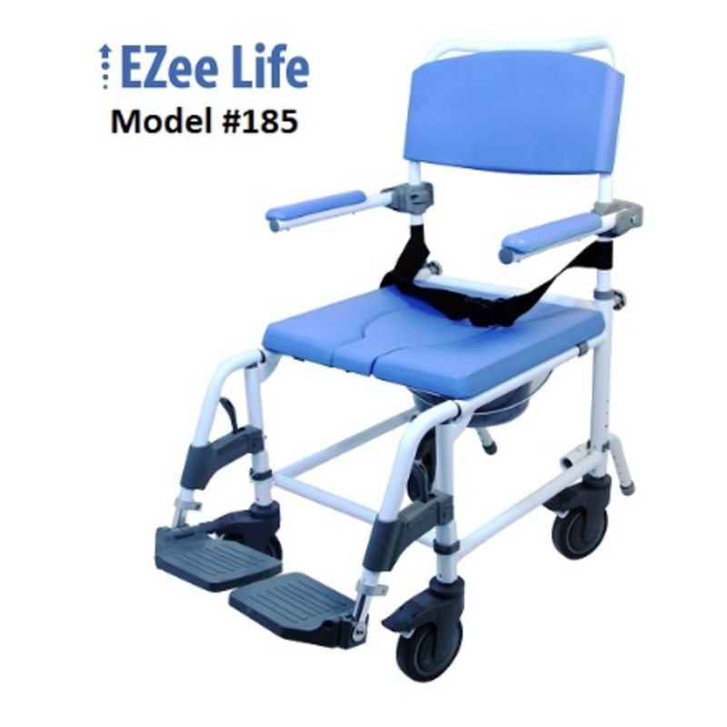 Ezee Life HealthLine Shower Chair Commode  20" (Non-Tilt)