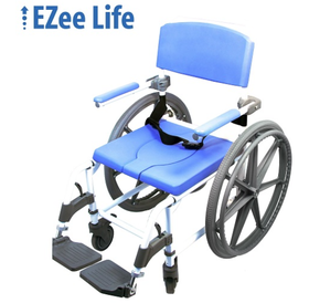 Ezee Life Shower Wheelchair / Commode 22" (Non-Tilt) with 24" Wheels