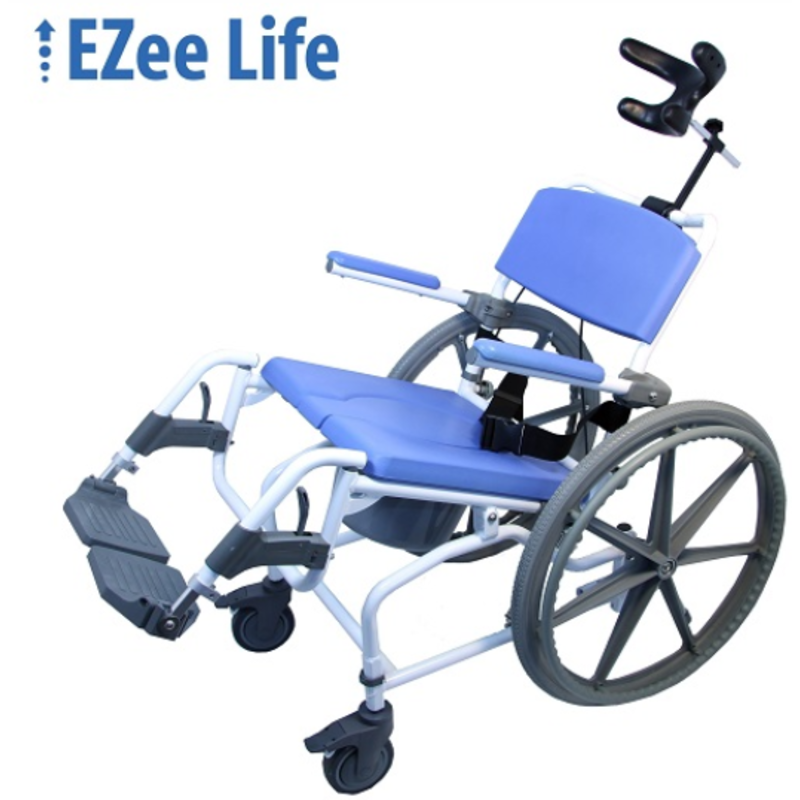 Ezee Life Tilt Commode Shower Wheelchair 18" (Tilt)