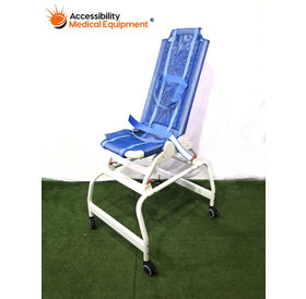 Refurbished Large Rifton Blue Wave Bath Chair with Shower Stand