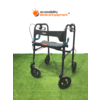 Invacare Refurbished 4 Wheel Folding Walker With Seat and Hand Brakes