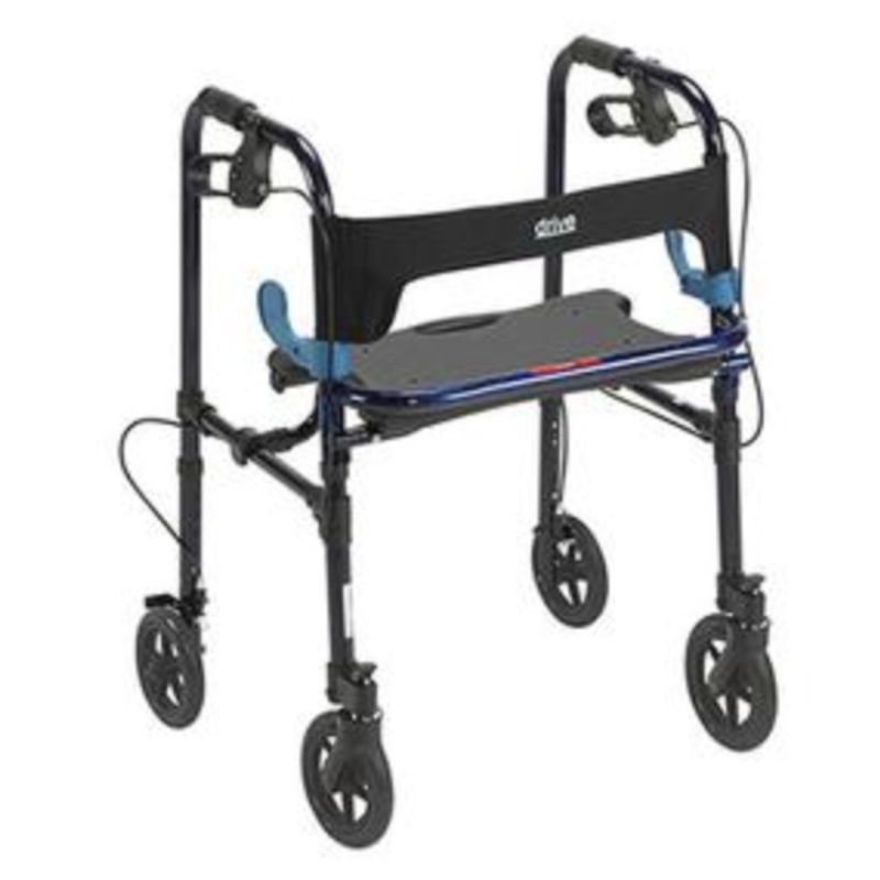 Drive Medical Drive Clever-Lite Patient Rollator, with 8" Wheels, Adult, 300 lb Capacity
