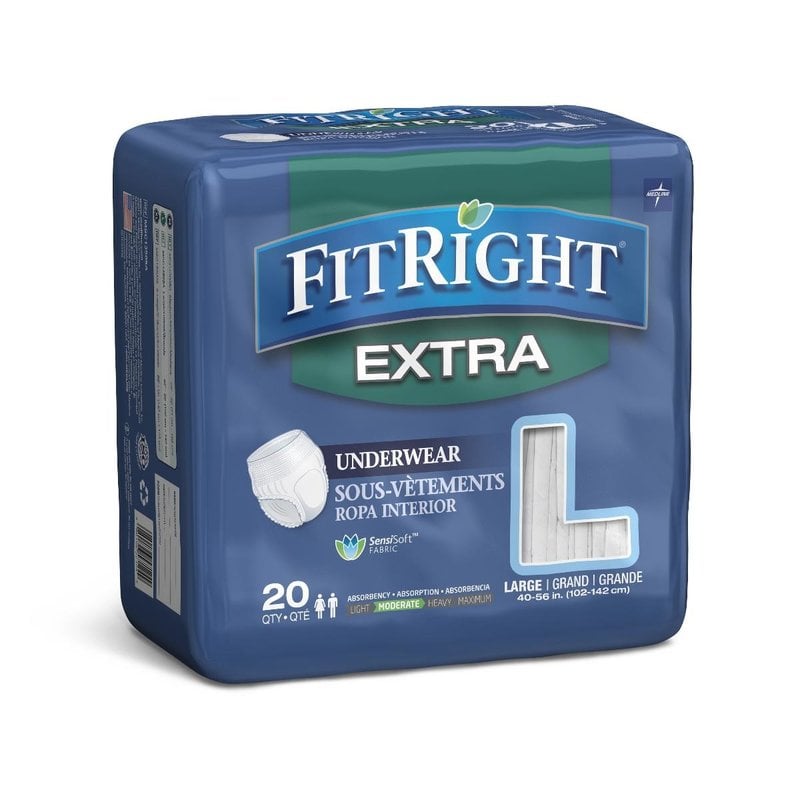 Medline FitRight Extra Protective Underwear - Bag (20 per bag)