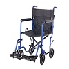Rhythm 19" Aluminum Transport Wheelchair, Blue