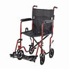 Rhythm 19" Aluminum Transport Wheelchair, Burgundy