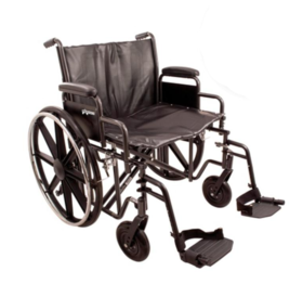 Refurbished Manual Wheelchair with Swing-Away Footrests, 24"