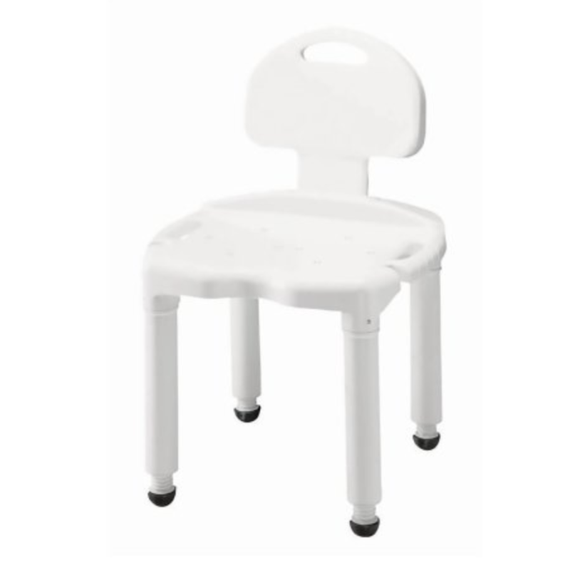 Bariatric Carex® Shower Chair Without Arms Plastic Frame With Backrest 21 x 18" Seat