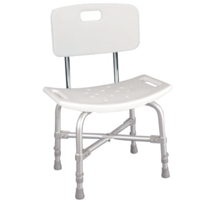 McKesson McKesson Bariatric Shower Chair Without Arms Aluminum Frame With Backrest 20 Inch Seat Width 500 lbs. Weight Capacity