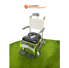 Refurbished RAZ Tilt in Space Rolling Shower/Commode Wheelchair