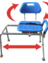 Gateway Premium Sliding Bath Transfer Bench with Padded Swivel Seat & Safety Belt