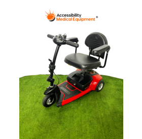 Refurbished Pride GoGo Ultra 3 Wheel Mobility Scooter, Batteries Included, Red