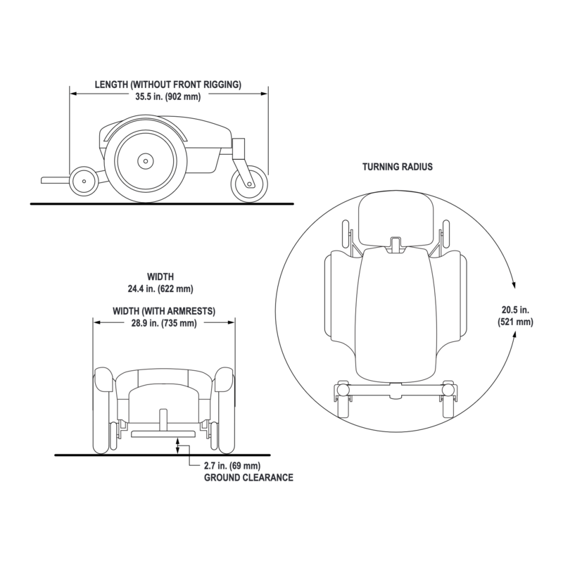 Refurbished Quantum Q6 Edge 2.0 Power Wheelchair Bariatric Power Tilt