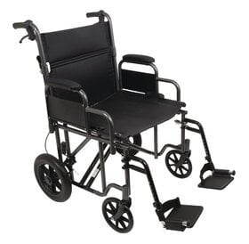 ProBasics 22" Bariatric (Heavy Duty) Steel Transport Wheelchair