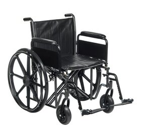 McKesson McKesson 22" Bariatric Manual Wheelchair with Full Length Arms, Swing-Away Footrests, 450 lbs. Weight Capacity
