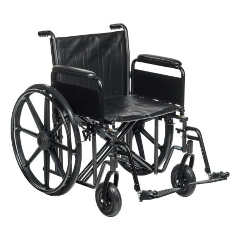 McKesson McKesson 22" Bariatric K7 Manual Wheelchair with Full Length Arms, Swing-Away Footrests, 450 lbs. Weight Capacity