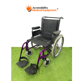 Refurbished Quickie 2 Manual Wheelchair with Swing Away Footrests, Purple