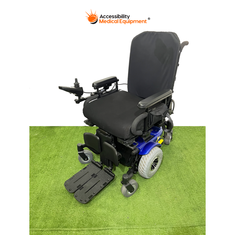 Refurbished Quantum J6 Power Wheelchair with New Batteries, Blue