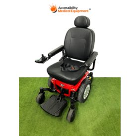 Refurbished Jazzy 600 ES Power Wheelchair, Batteries Included, Red