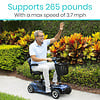 4 Wheels Mobility Scooter Power Wheelchair Folding Electric Scooters - by Vive (Silver)